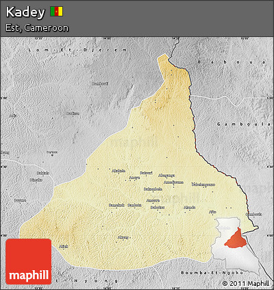 Physical Map of Kadey, desaturated