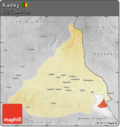 Physical Map of Kadey, desaturated
