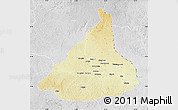 Physical Map of Kadey, lighten, desaturated
