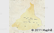 Physical Map of Kadey, lighten