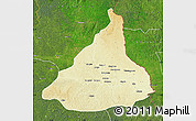 Physical Map of Kadey, satellite outside