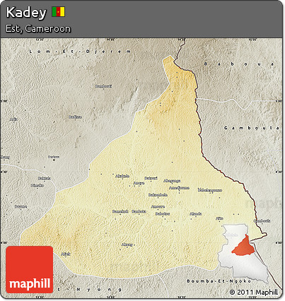 Physical Map of Kadey, semi-desaturated
