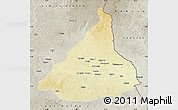 Physical Map of Kadey, semi-desaturated