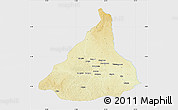 Physical Map of Kadey, single color outside