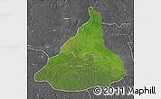 Satellite Map of Kadey, desaturated