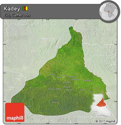Satellite Map of Kadey, lighten