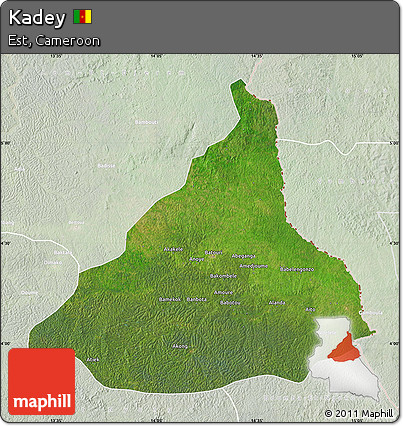 Satellite Map of Kadey, lighten