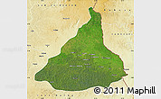 Satellite Map of Kadey, physical outside