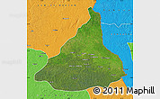 Satellite Map of Kadey, political outside