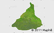 Satellite Map of Kadey, single color outside