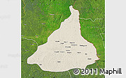 Shaded Relief Map of Kadey, satellite outside