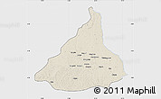 Shaded Relief Map of Kadey, single color outside