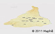 Physical Panoramic Map of Kadey, cropped outside