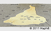 Physical Panoramic Map of Kadey, darken, semi-desaturated