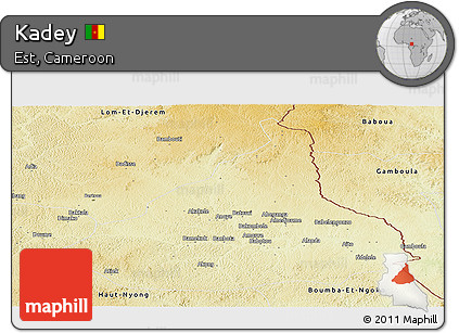 Physical Panoramic Map of Kadey