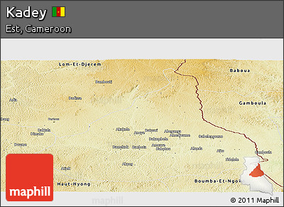 Physical Panoramic Map of Kadey
