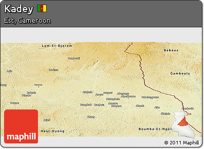 Physical Panoramic Map of Kadey
