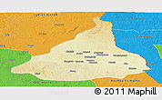 Physical Panoramic Map of Kadey, political outside