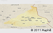 Physical Panoramic Map of Kadey, shaded relief outside