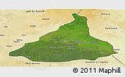 Satellite Panoramic Map of Kadey, physical outside