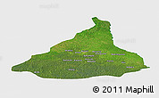 Satellite Panoramic Map of Kadey, single color outside