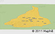Savanna Style Panoramic Map of Kadey, single color outside