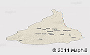 Shaded Relief Panoramic Map of Kadey, cropped outside