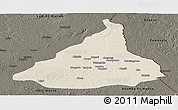 Shaded Relief Panoramic Map of Kadey, darken