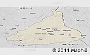 Shaded Relief Panoramic Map of Kadey, desaturated
