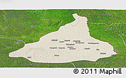 Shaded Relief Panoramic Map of Kadey, satellite outside
