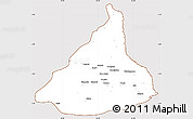 Classic Style Simple Map of Kadey, cropped outside