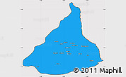 Political Simple Map of Kadey, cropped outside