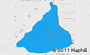 Political Simple Map of Kadey, single color outside, borders and labels