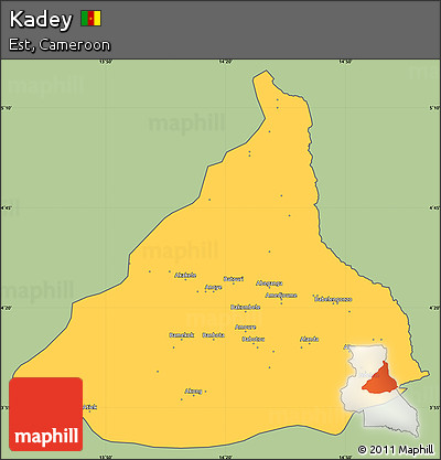 Savanna Style Simple Map of Kadey, cropped outside