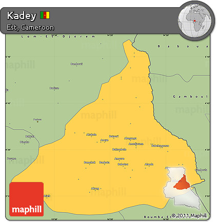 Savanna Style Simple Map of Kadey
