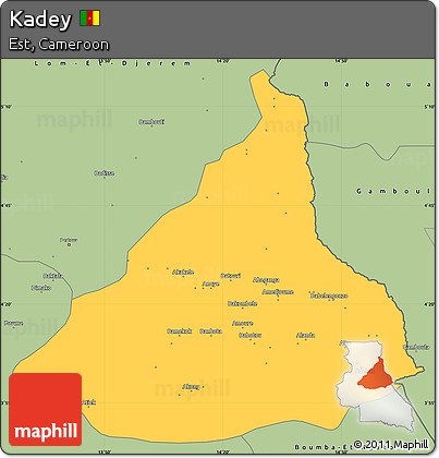 Savanna Style Simple Map of Kadey