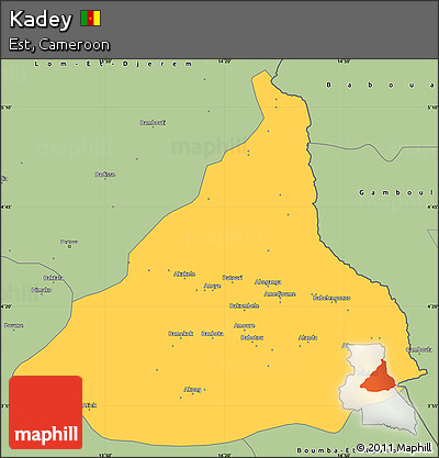 Savanna Style Simple Map of Kadey