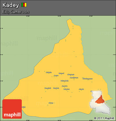 Savanna Style Simple Map of Kadey, single color outside