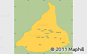 Savanna Style Simple Map of Kadey, single color outside