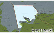 Physical 3D Map of Logone-Et-Chari, darken