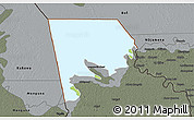 Physical 3D Map of Logone-Et-Chari, darken, semi-desaturated