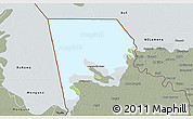 Physical 3D Map of Logone-Et-Chari, semi-desaturated