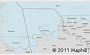 Silver Style 3D Map of Logone-Et-Chari