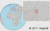 Gray Location Map of Logone-Et-Chari