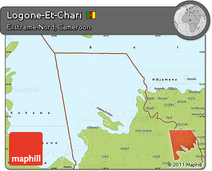 Physical Map of Logone-Et-Chari