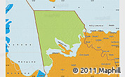 Physical Map of Logone-Et-Chari, political outside