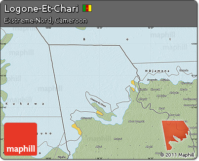 Savanna Style Map of Logone-Et-Chari