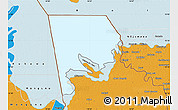 Shaded Relief Map of Logone-Et-Chari, political outside