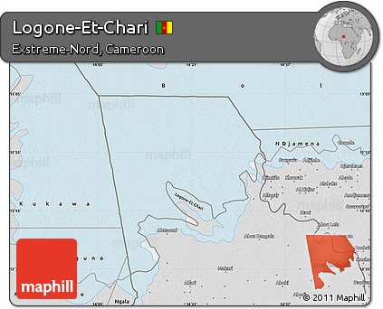 Silver Style Map of Logone-Et-Chari