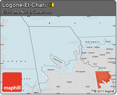 Silver Style Map of Logone-Et-Chari